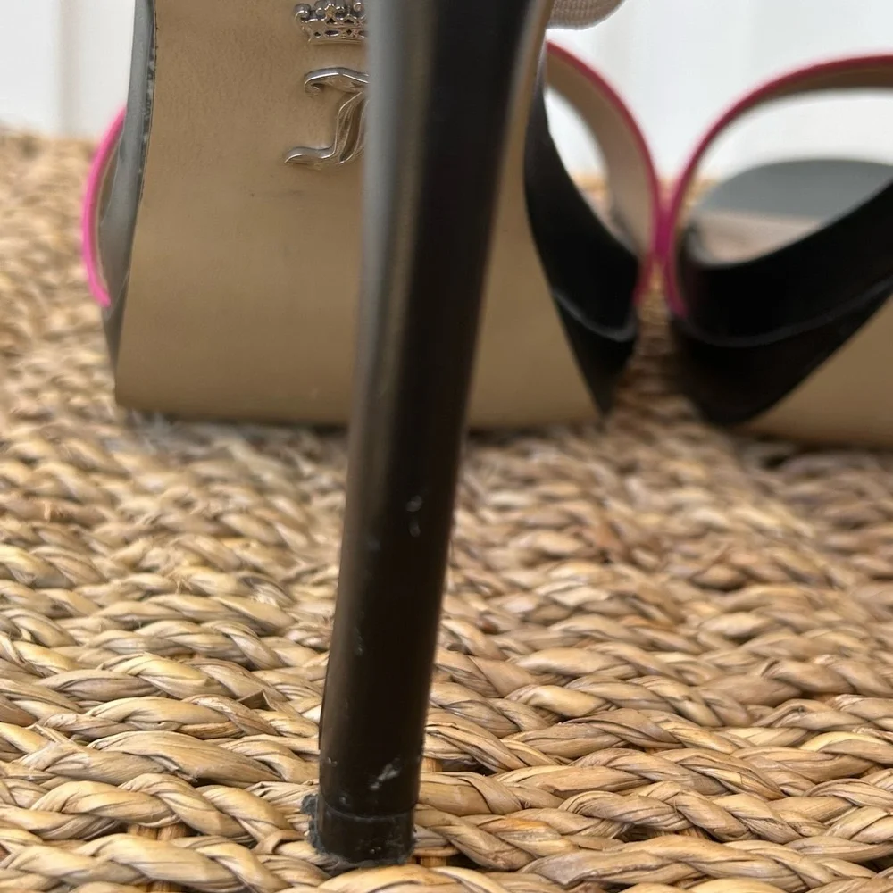 Juicy Couture Atarah Ice Heels‎ Ankle Strap Size 7.5M